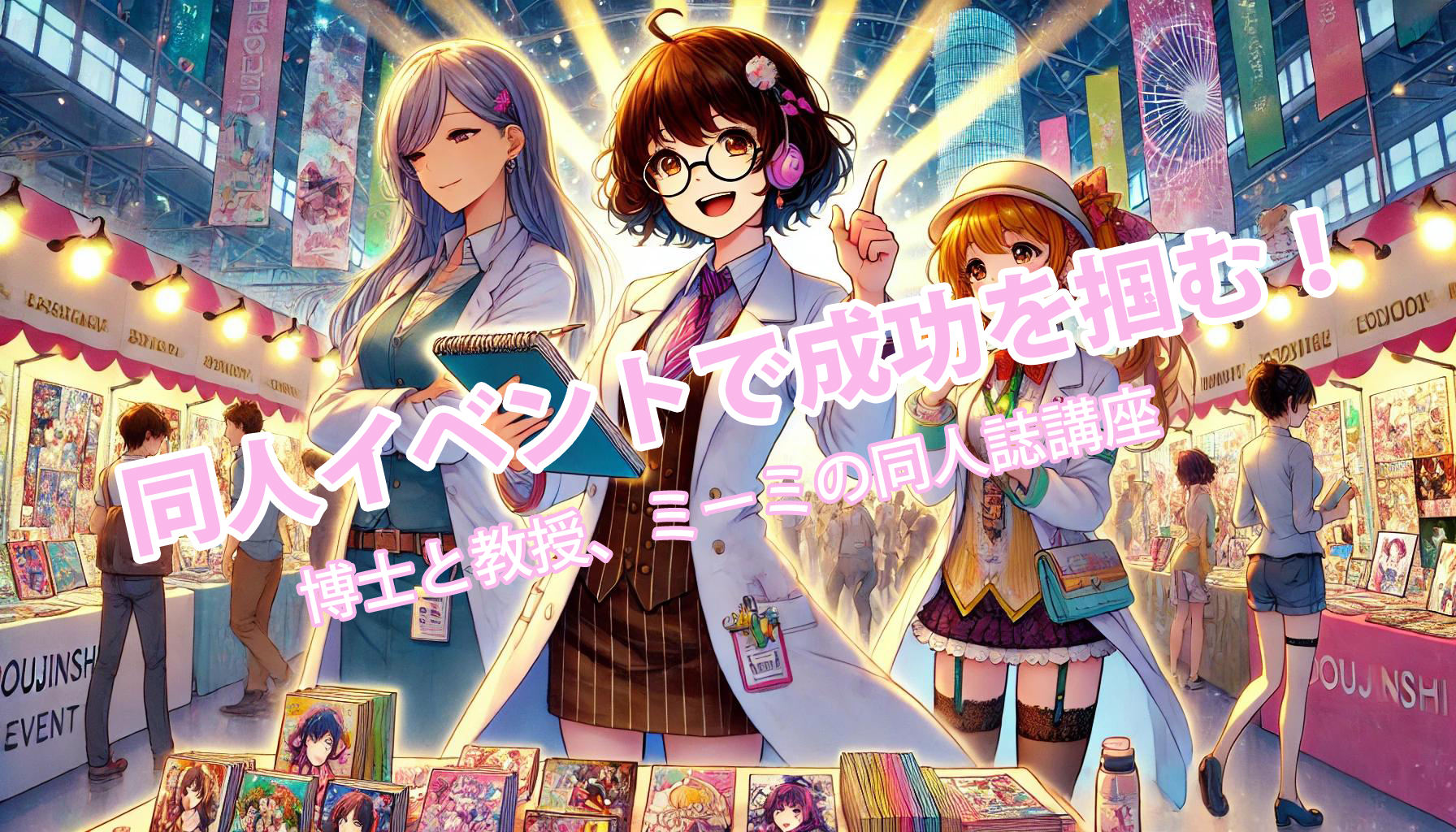 同人イベントで成功を掴む！博士と教授、ミーミの同人誌講座