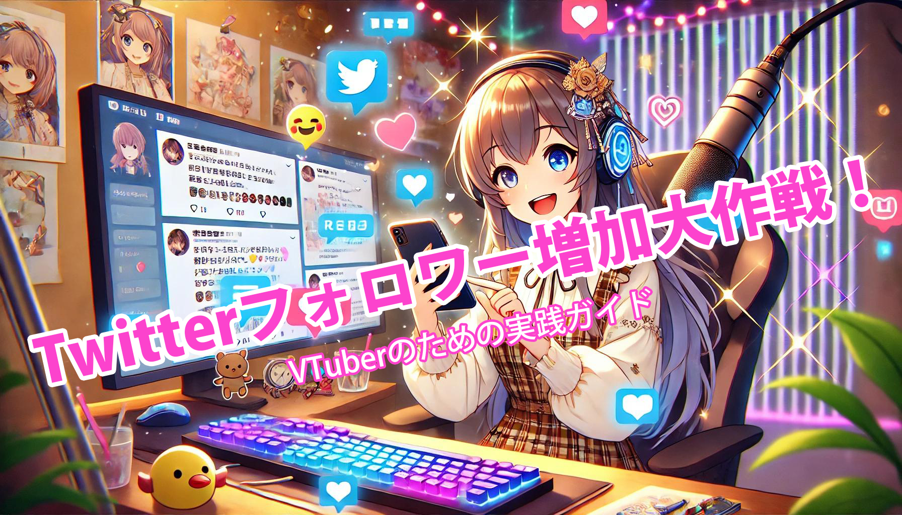 Twitterフォロワー増加大作戦！VTuberのための実践ガイド