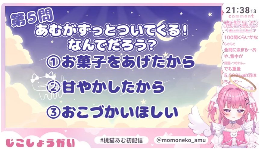 「桃猫あむ」の好きなもの