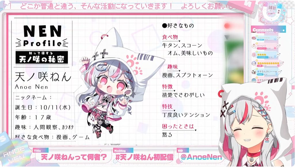 「天ノ咲ねん」の好きなもの