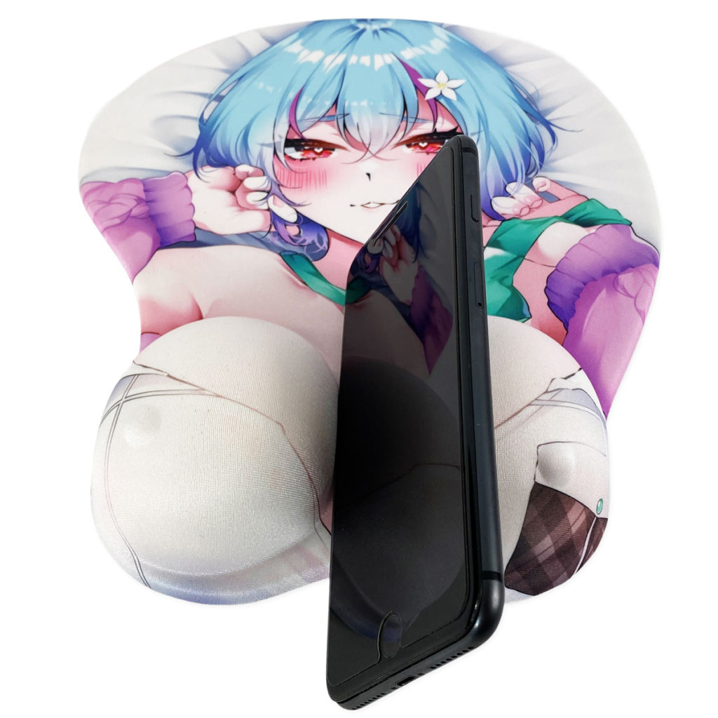 おっぱいマウスパッド型スマホスタンド(LEN先生)制作例